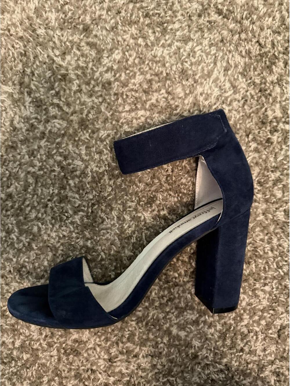 Jeffery Campbell Lindsay Navy Strap Sandal Sz 8.5